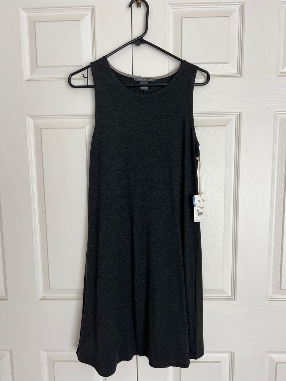 Free Fly Charcoal Sleeveless A-Line Midi Dress